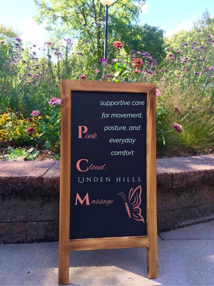 Chalkboard sign for PCM Linden Hills